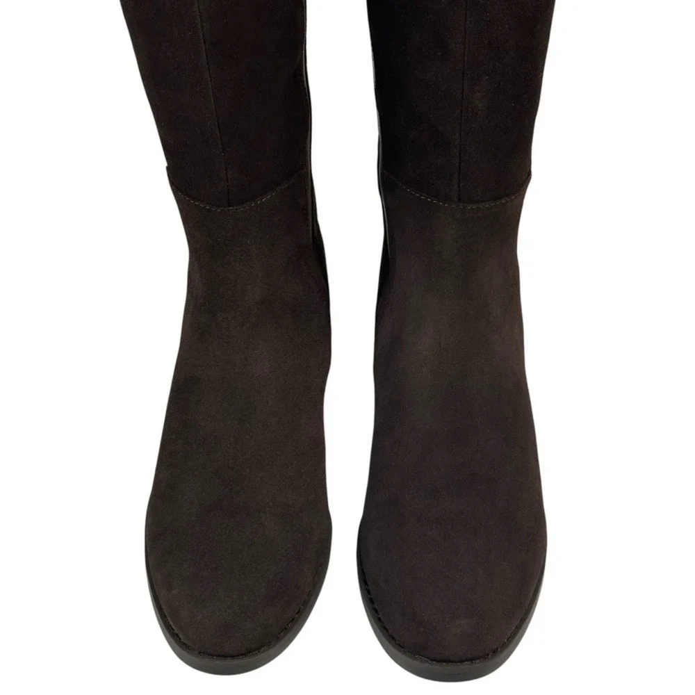 Blondo Layne Brown Suede Waterproof Over The Knee Boots Womens Size 7M New $220